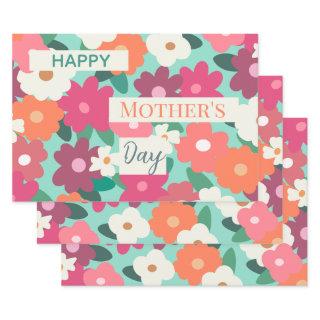 Cute Colorful Retro Floral / Mother's Day          Sheets