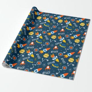 Cute Colorful Space Adventures Pattern