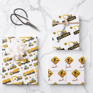 Cute Construction Dump Baby Shower Birthday Gift  Sheets