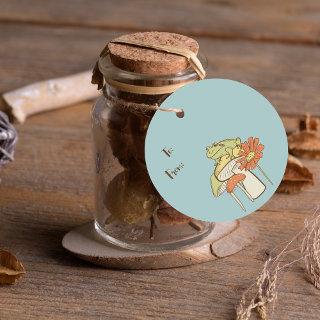 Cute Cottagecore Frog and Mushrooms Gift Tag