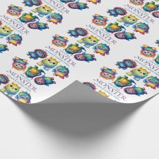 Cute Cuddly Colorful Little Monsters Kids Birthday