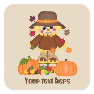 Cute customizable scarecrow Seasonal Fall sticker