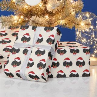 Cute Dachshund with a Santa Hat Pattern Christmas