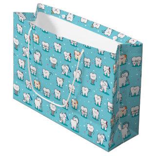 Cute Dental Pattern Large Gift Bag