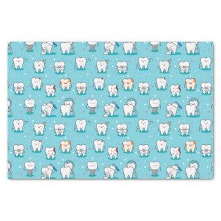 Cute Dental Pattern Tissue Paper