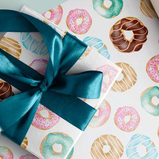 Cute desert sweet donuts illustration pattern
