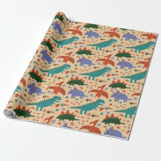 Cute Dinosaur Pattern Birthday