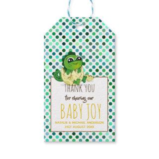 Cute Dinsoaur Hatching Egg Baby Shower Boy Girl Gift Tags