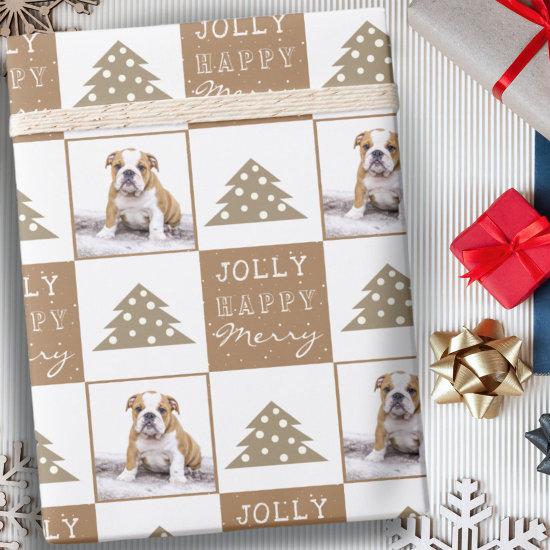 Cute Dog Puppy Pet Typography Christmas Tree Photo