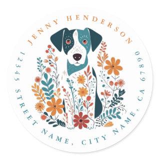 Cute Dog Round Stickers