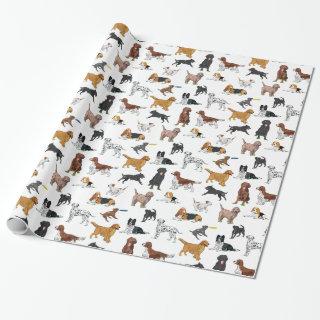 Cute Dogs Illustrations Pattern