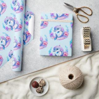 Cute Dolphin Sea Creature Pattern