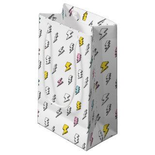 Cute Doodle Lightning Bolt Pattern Small Gift Bag