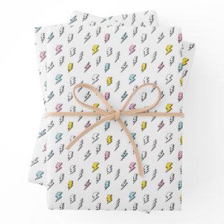 Cute Doodle Lightning Bolt Pattern  Sheets