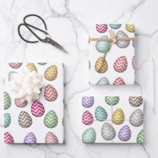 Cute Easter Egg Pattern Pastel Colors  Sheets