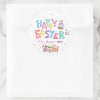 Cute Easter Treats | Colorful Easter Classic Round Sticker