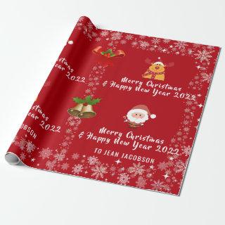 Cute Elegant Santa Claus Rudolph Personalized Name