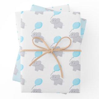 Cute Elephant with Balloon | Baby Boy  Sheets