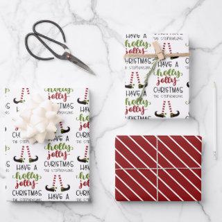 Cute Elf Holly Jolly Christmas Personalized  Sheets