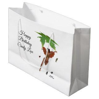 Cute Fairy With Brown Wings Gift Bag