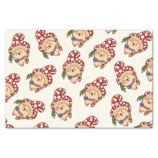 Cute Fall Mushroom Forager Tissue Paper