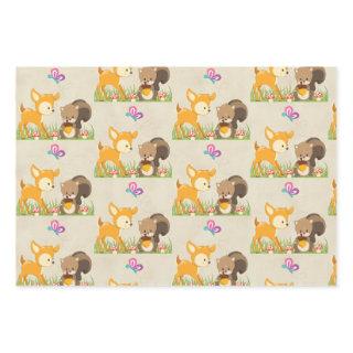 Cute Forest Animals Whimsical Cartoon Pattern  Sheets