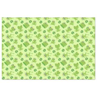 Cute Frogs Pattern on Bright Green Tissue Paper