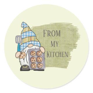 cute from kitchen gnome cookie baking classic round sticker