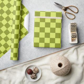 Cute Fun Modern Checkerboard Lime Olive Geometric