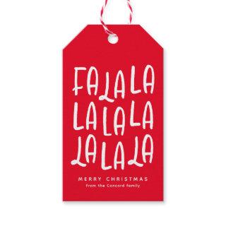 Cute fun red personalized Christmas holiday Gift Tags