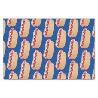 Cute funny hot dog Weiner cartoon  Tissue Paper