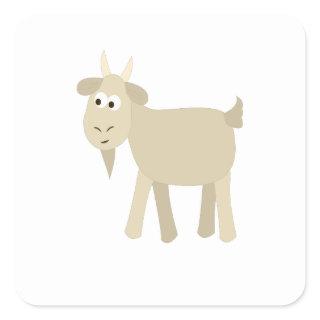 Cute Funny Little Goat Square Sticker