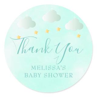 Cute Gender Neutral Baby Shower Thank You Favor Classic Round Sticker