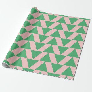 Cute Geometric Triangle Pattern in Pink and Green