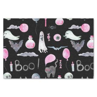 Cute Ghost, Bat and Cat Tissue Paper