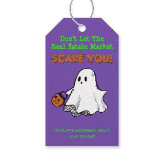 Cute Ghost Real Estate Pop By Halloween Gift Tag