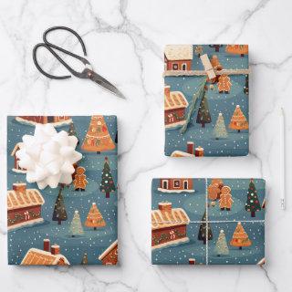 Cute Gingerbread Houses and Trees  Sheets
