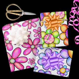 Cute Girlie Doodle Flower Patterned  Sheets
