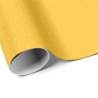 Cute golden yellow white tiny polka dots pattern