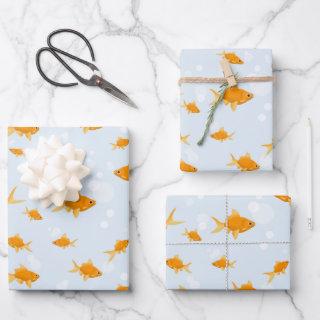 Cute Goldfish Swimming in Water  Sheets
