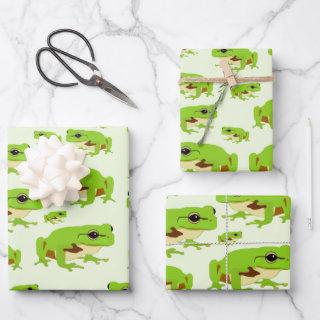Cute Green Tree Frog Pattern  Sheets