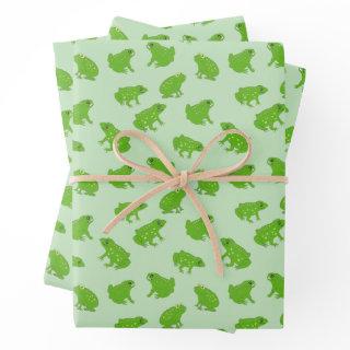 Cute Green Tree Frogs Hand-Drawn Doodle Art   Sheets