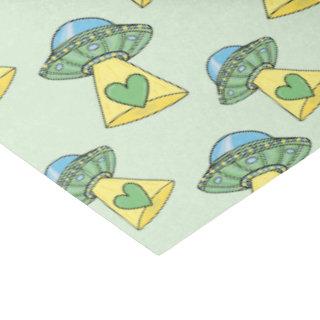 Cute Green UFO Pattern Tissue Paper