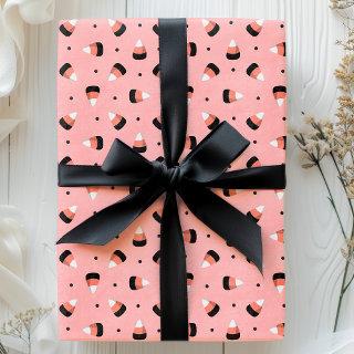 Cute Halloween Candy Corn on Pink Pattern