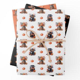 Cute Halloween Candy Jars | Pumpkins Fall Pattern  Sheets
