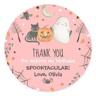 Cute Halloween Ghost Spooktacular Birthday Favor Classic Round Sticker