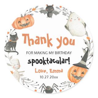 Cute Halloween Ghost Spooktacular Birthday Party Classic Round Sticker