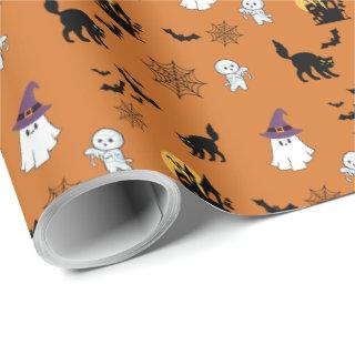 Cute Halloween Gift Wrap  Black Cat