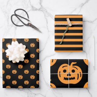 Cute Halloween Pumpkin Pattern Mixed  Sheets