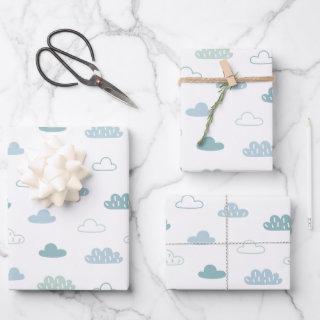 Cute Hand Drawn Cloud Pattern  Sheets